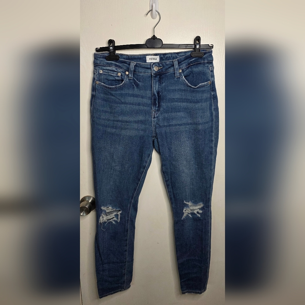 *2 For $30* Pistola Blue Skinny Distressed Jeans